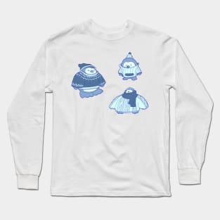 baby penguins with sweaters chilling Long Sleeve T-Shirt